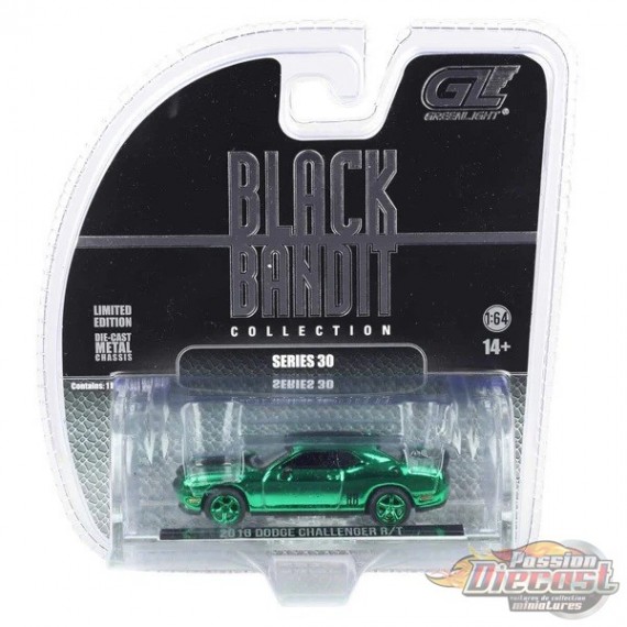 CHASE CAR 2016 Dodge Challenger R-T Hemi - Black Bandit Series 30 - 1/64 Greenlight - 28170 AGR