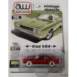 CHASE CAR 1968 Dodge Coronet R/T Hardtop in Medium Green Poly - Auto World - 1/64 - AWSP194 AGR