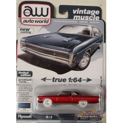 CHASE CAR 1970 Plymouth Sport Fury in Jamaica Blue Poly - Auto World - 1/64 - AWSP192 BGR