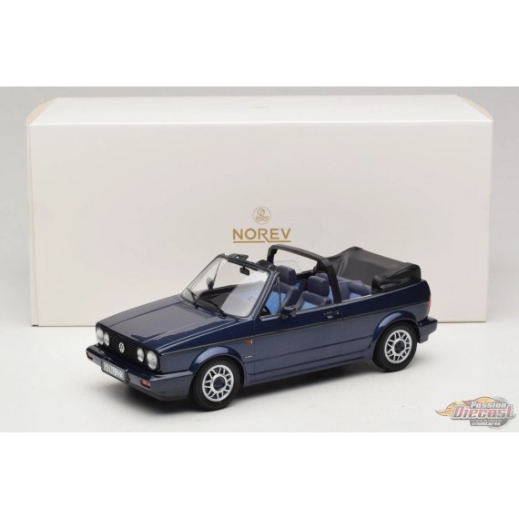 Volkswagen Golf Cabriolet Quartett 1992 Bleu - Norev - 1:18 - 188628 - Passion Diecast