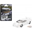 Lamborghini Countach 25e anniversaire - Blanc - Mini GT - 1:64 - MGT01134
