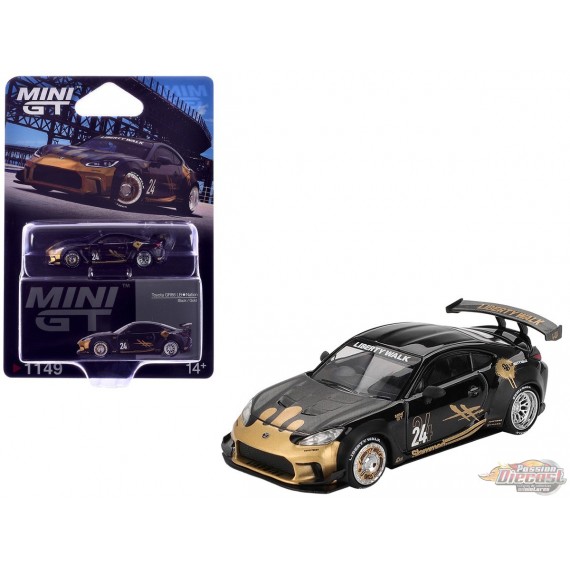 Toyota GR86 LB★Nation - Noir / Or - Mini GT - 1:64 - MGT01149 Passion Diecast