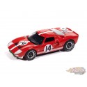 (Preorder) Ford GT40 No.14 1965 Rouge à bande blanches - 2025 Premium Release 3 Version A - Auto World - 1/64 - AWSP208 A