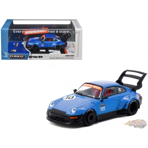 RWB 993 Tarmac Works 10th Anniversary Limited Edition - Tarmac Works - 1/64 - T64-TL017-10TH Passion Diecast