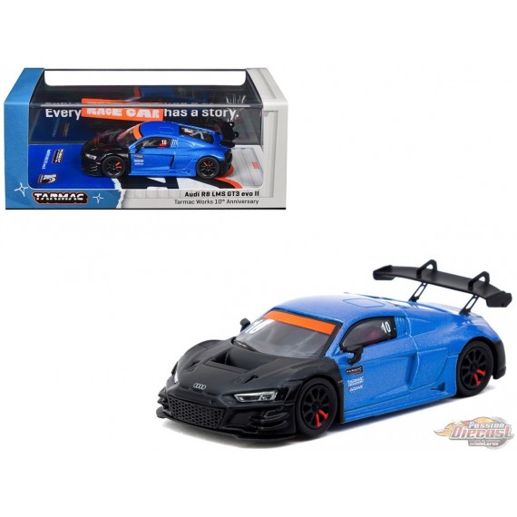 Audi R8 LMS GT3 evo II Tarmac Works Édition limitée 10e anniversaire - Tarmac Works - 1/64 - T64-043-10TH Passion Diecast
