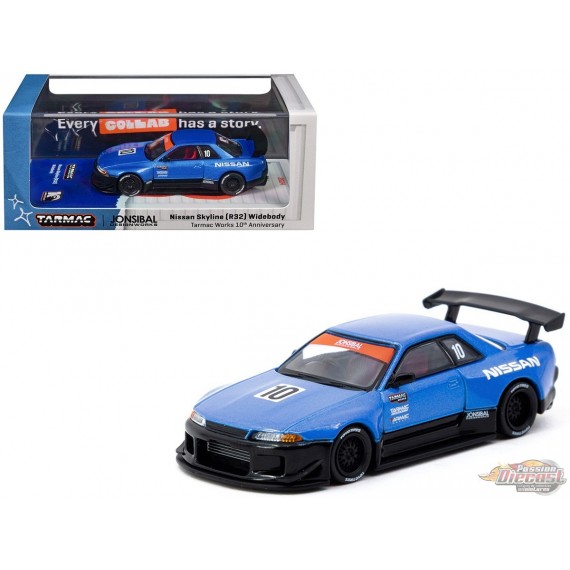 Nissan Skyline (R32) Widebody Tarmac Works Édition limitée 10e anniversaire - Tarmac Works - 1/64 - T64G-061-10TH