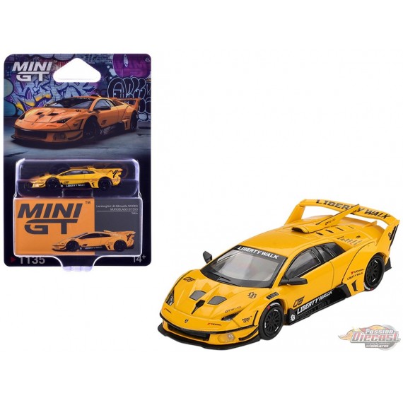 LB-Silhouette WORKS MURCIELAGO GT Evo - Jaune - Mini GT - 1:64 - MGT01135 Passion Diecast