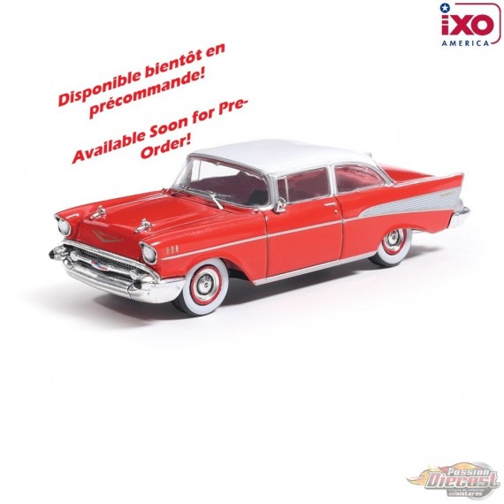 Chevrolet Bel Air Sedan 1957 - Rouge Matador et Ivoire Inde - IXO Models - 1:64 - IA64008 Passion Diecast