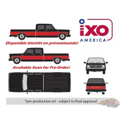 1979 Chevrolet Scottsdale C20 Crew Cab - Black w/ Red two Tone - Mijo Exclusives - IXO Models - 1:64 - IAPR1015 Passion Diecast