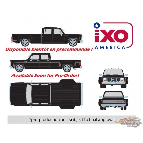 1979 Chevrolet Silverado C30 Crew Cab Dually Lowered - Noir - Mijo Exclusive - IXO Models - 1:64 - IAPR1013