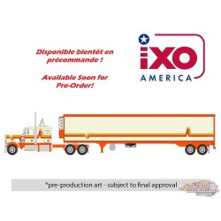 (Preorder) 1973 Peterbilt 359 With Modern Trailer - Orange Cream - IXO Models - 1:64 - U64TRTR002M
