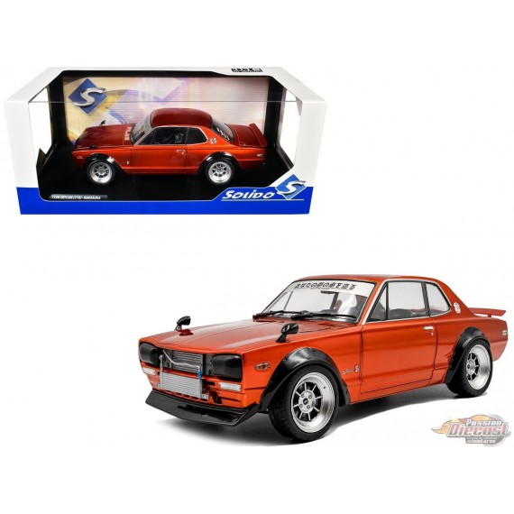 Nissan Skyline (C10) Hakosuka 1970 Orange - Solido - 1/18 - S1813003 - Passion Diecast 