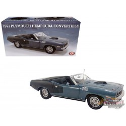 1971 Plymouth HEMI Cuda Convertible in Winchester Gray - Estimated Production 500 Piece - ACME - 1/18 - A1806130
