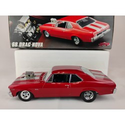 (Used)(Free shipping) 1968 CHEVY II NOVA DRAG (rouge)  GMP 18019122  usagé