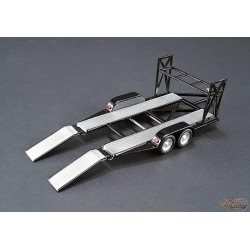 Remorque à voiture Tandem  avec Tire Rack - Noir    GMP 1/43 14302