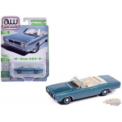 1968 Dodge Coronet 500 Convertible Pale Blue - 2026 Premium Release 1 Version A - Auto World - 1/64 - AWSP212 A