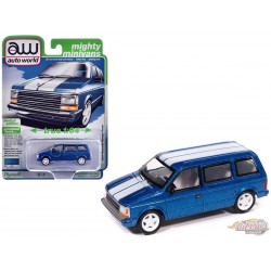 1989 Plymouth Voyager Turbo Daytona Blue - 2026 Premium Release 1 Version B - Auto World - 1/64 - AW64532 AWSP213 B