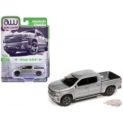 2019 Chevy Silverado High Country Silver Ice - 2026 Premium Release 1 Version B - Auto World - 1/64 - AW64532 AWSP215 B