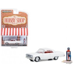 1963 Chevrolet Bel Air avec pompe à essence vintage - The Hobby Shop Series 15 - 1/64 Greenlight - 97150 A