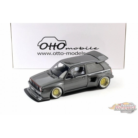 VW Golf II 2 GTI par Kyzyl Saleem Gris Ascot métallisé 2021 - OTTO - 1/18 - OT476 - Passion Diecast 