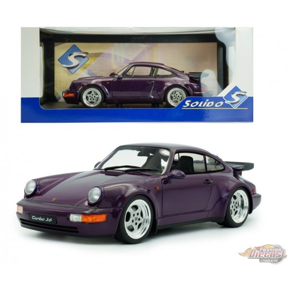 Porsche 964 Turbo 1990 Violet - Solido - 1/18 - S1803412 - Passion Diecast 
