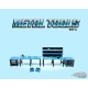 Metal Tools Set A Blue14 pcs set - American Diorama - 1/64 - AD-2449 Passion Diecast