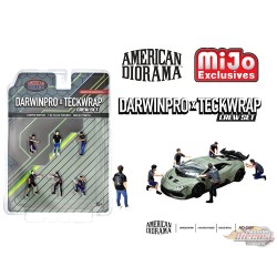 Figures Set DarwinPro x Teckwrap Crew - American Diorama - 1/64 - AD-2451 Passion Diecast