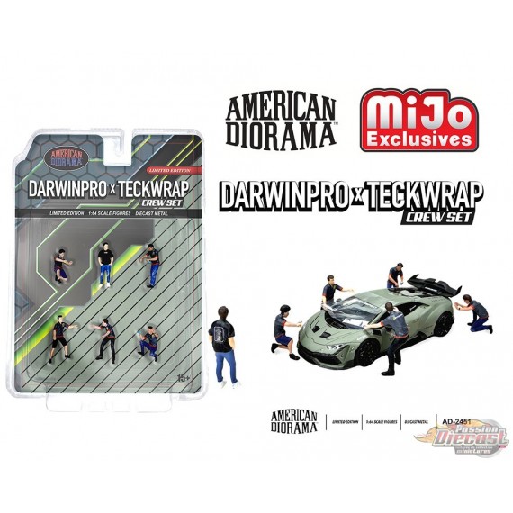 Figures Set DarwinPro x Teckwrap Crew - American Diorama - 1/64 - AD-2451 Passion Diecast