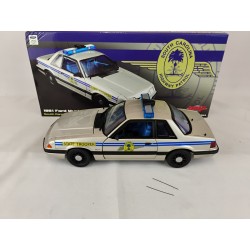 (Used)(Free shipping)  1991 FORD MUSTANG SOUTH CAROLINA HIGHWAY PATROL S.S.P. (SILVER) 1/18 GMP 18444   Used