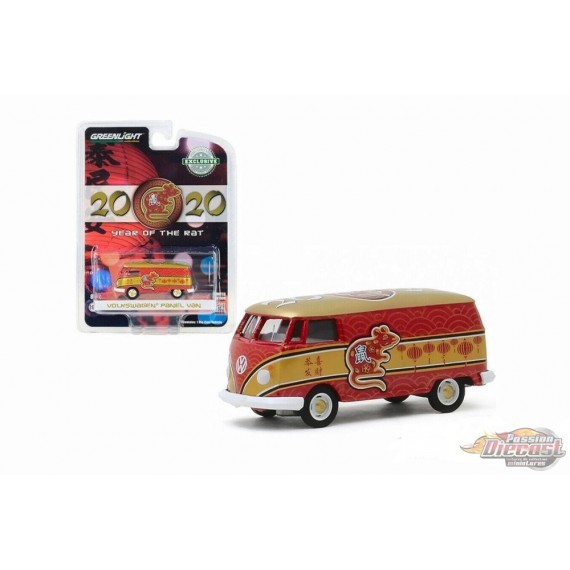 Fourgonnette Volkswagen Type 2 - 2020 Année du rat - Zodiac chinois - Hobby Exclusive 1/64 Greenlight 30081  Passion Diecast 