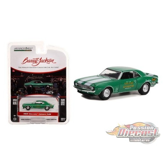 Tony Pizzi Automotive - 1969 Chevrolet Camaro Z/28 - Barrett-Jackson 'Scottsdale Edition' Series 10 - 1/64 Greenlight - 37260 D