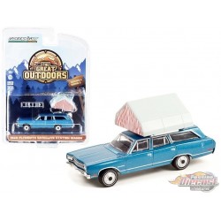 1969 Plymouth Satellite Station Wagon / Camp'otel Cartop Sleeper Tent - The Great Outdoors Series 1- Greenlight 1-64 - 38010 B
