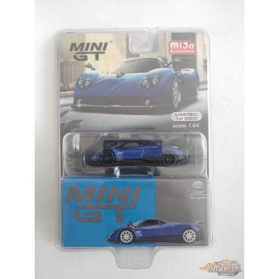 CHASE CAR Mini GT - 1:64 - Pagani Zonda F Blue Argentina - Mijo Exclusives USA - MGT00408GR Passion Diecast