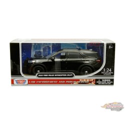(Preorder) 2022 Ford Police Interceptor Utility - Plain Black - Law Enforcement and Public Service - Motormax 1/24 - 76990 BK