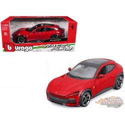 Ferrari Purosangue - Red - Race and Play - Bburago 1/24 - 18-26030 RD - Passion Diecast 