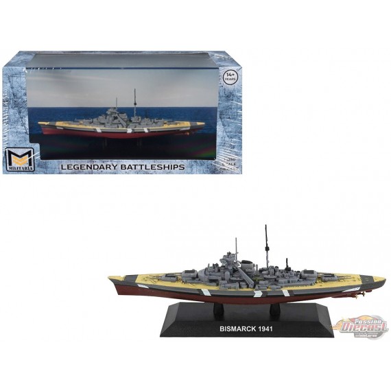 KMS Bismarck Battleship Kriegsmarine, Battle of the Denmark Strait, May 1941 1:1250 Motor City Classics 24223-41