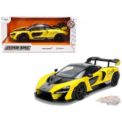  McLaren Senna 8-PAS Racing - Yellow Metallic with Black Top - Hyper-Spec -  Jada  1/24 - 36484 Passion diecast