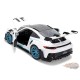 Porsche 911 GT3 RS (992) Blanche et bandes bleues et toit en carbone - Hyper-Spec -  Jada  1/24 - 36494 -  Passion diecast