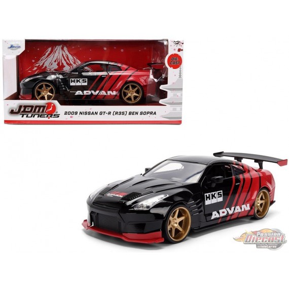 Nissan GT-R (R35) Ben Sopra Advan - noir et rouge de 2009 - JDM Tuners -  Jada 1/24 - 37022 -  Passion diecast