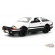 Toyota Trueno (AE86) White and Black with Graphics and Takumi Figure Initial D - Hollywood Rides - Jada 1/24 - 34501