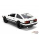 Toyota Trueno (AE86) White and Black with Graphics and Takumi Figure Initial D - Hollywood Rides - Jada 1/24 - 34501