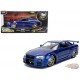 Nissan Skyline GT-R (R34) Bleu Finition Brossée 25e anniversaire de Fast & Furious -  Jada 1/24 - 37704 -  Passion diecast
