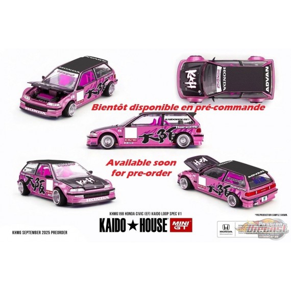 Honda Civic (EF) Kaido Loop Spec V1 - Mini GT & Kaido★House 1/64 - KHMG198 Passion Diecast