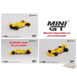 (Preorder) Lotus 99T No.12 Ayrton Senna Vainqueur du Grand Prix de Monaco 1987 - Mini GT - 1:64 - MGT01088-BL