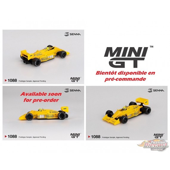 Lotus 99T No.12 Ayrton Senna 1987 Monaco Grand Prix Winner - Mini GT - 1:64 - MGT01088-BL