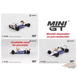 (Preorder) Toleman TG184 No.19 Ayrton Senna 1984 Grand Prix de Monaco 2e place - Mini GT - 1:64 - MGT01118-BL