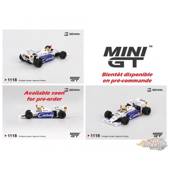 Toleman TG184 No.19 Ayrton Senna 1984 Monaco Grand Prix 2nd Place - Mini GT - 1:64 - MGT01118-BL