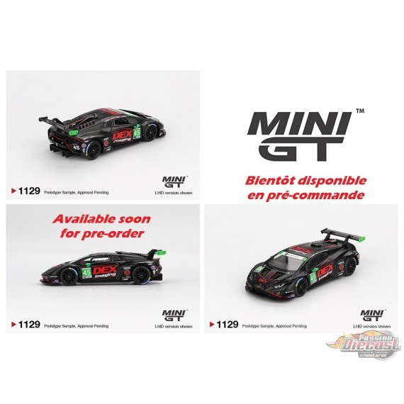 Lamborghini Huracán GT3 EVO2 No.45 DEX Imaging 2024 IMSA Daytona 24 Hrs - Mini GT - 1:64 - MGT01129 Passion Diecast