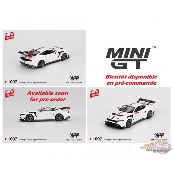Ford Mustang GTD Spirit of America - White - Mini GT - 1:64 - MGT01097 Passion Diecast