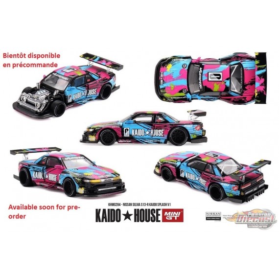 Nissan Silvia S13-R Kaido Splash V1 - Mini GT & Kaido★House 1/64 - KHMG284 Passion Diecast